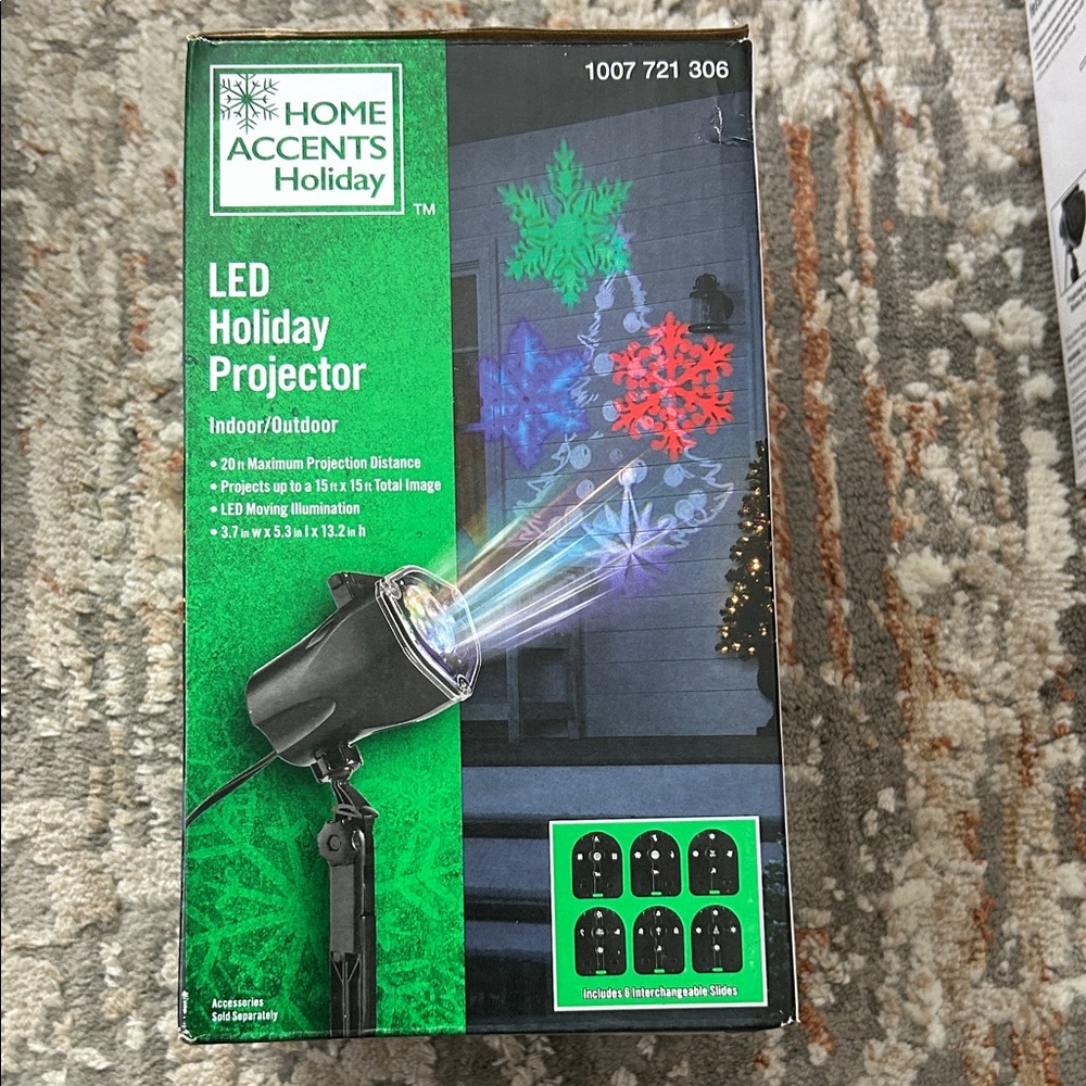 LED Holiday Projector -  Indoor and Outdoor Black